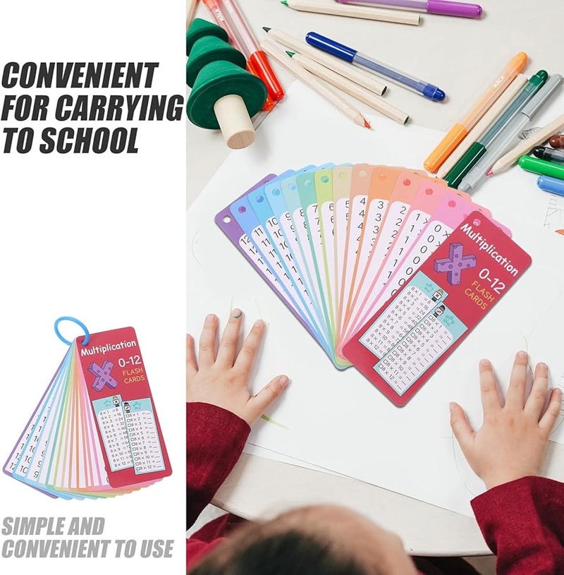 بطاقات تعليم الضرب القابلة لإعادة الاستخدام والمقاومة للمحو الجاف، أدوات رياضيات محمولة للفصول الدراسية - Image 3